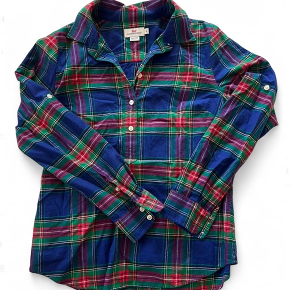 Vineyard Vines Plaid Women’s Button Up Flannel - Picture 1 of 3
